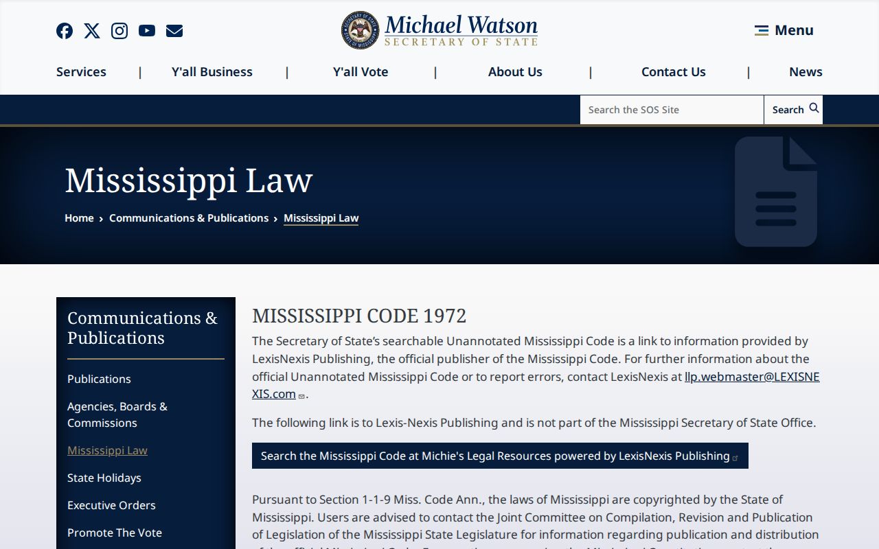 Scott County court case records Mississippi code access gateway