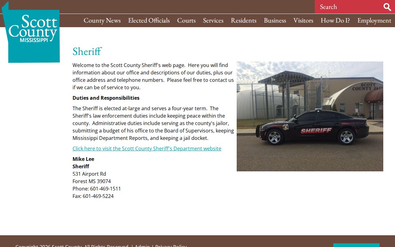 Scott County criminal court docket Sheriff and Justice Court context