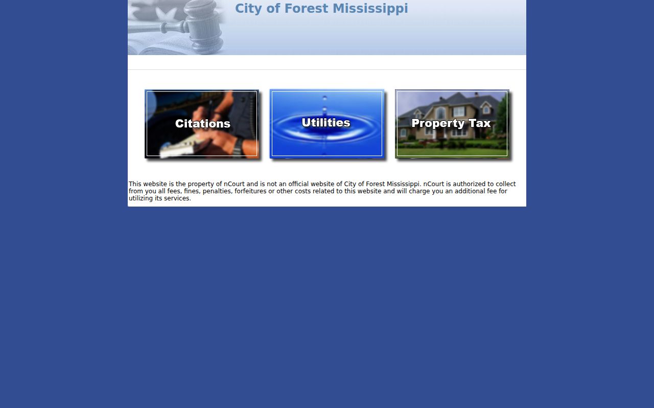 Forest court records ticket payment interface