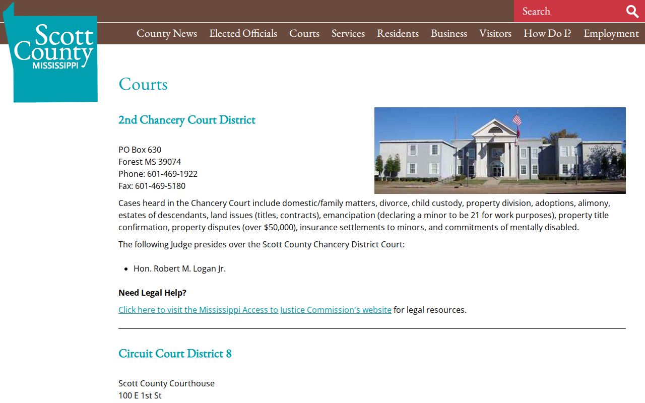 Scott County court docket court-routing information